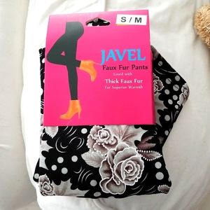 NWT JAVEL FAUX FUR LINED LEGGINGS